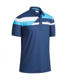 Callaway Stacked Block DRESS BLUE pánské golfové triko, Velikost M, XL
