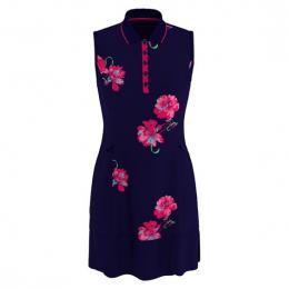 Callaway Ladies Floral Print Dress golfové šaty PEACOAT, velikost  L, XL