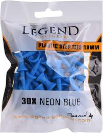 LEGEND Plastic Golf Step Tees  18mm NEON BLUE (30 KS)