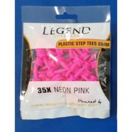 LEGEND Plastic Golf Step Tees 6mm NEON PINK