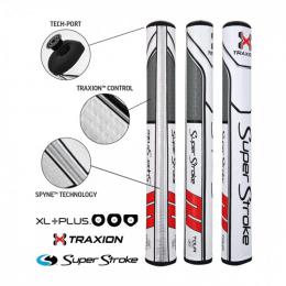 Super Stroke putter grip Traxion XL Plus Series Tour XL+ 3.0 White/Red/Grey