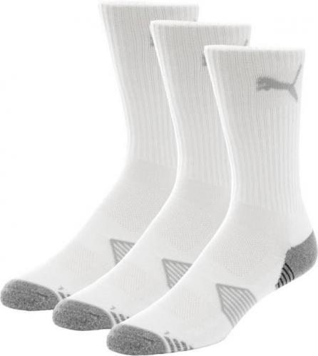 3 páry Ponožky Puma Essential CREW WHITE