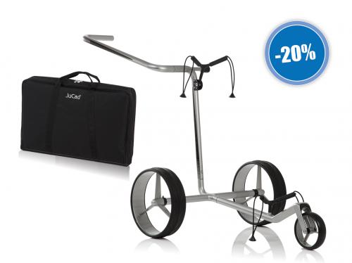 JuCad Carbon 3-wheel SILVER/BLACK, manuální vozík + taška ZDARMA