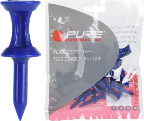 Pure2Improve 17 mm Plastic Step Tees BLUE (25 PCS)