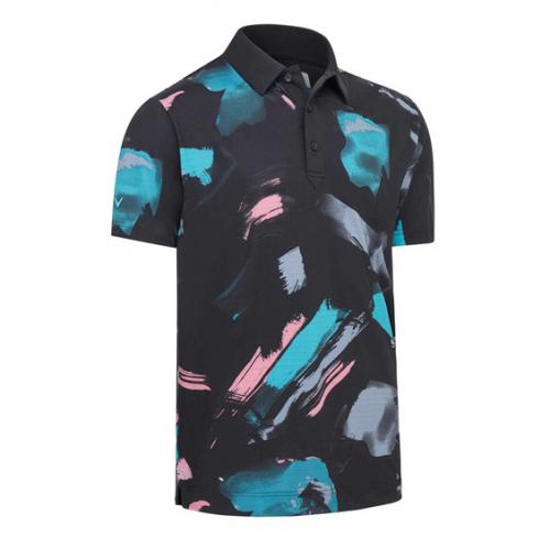 Callaway Outside The Lines Print pnsk polo CAVIAR velikost - S, M, L, XL