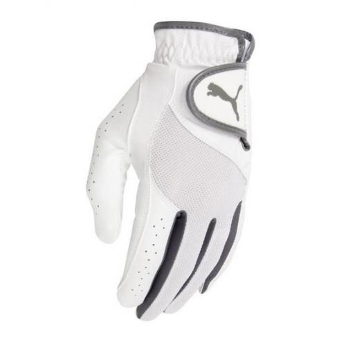 PUMA PERFORMANCE juniorská rukavice WHITE/GREY, velikost M, L