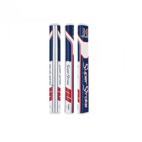 SuperStroke putter grip Traxion Flatso 3.0 Red/White/Blue
