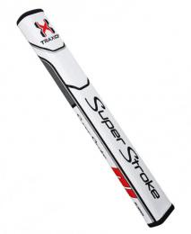 Super Stroke putter grip Traxion Flatso 3.0 White/Red/Grey