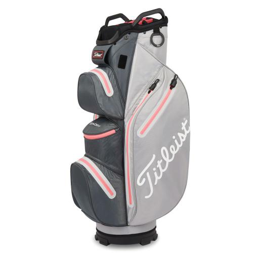 Titleist 14 StaDry Cart Bag GREY/CHARCOAL/CORAL