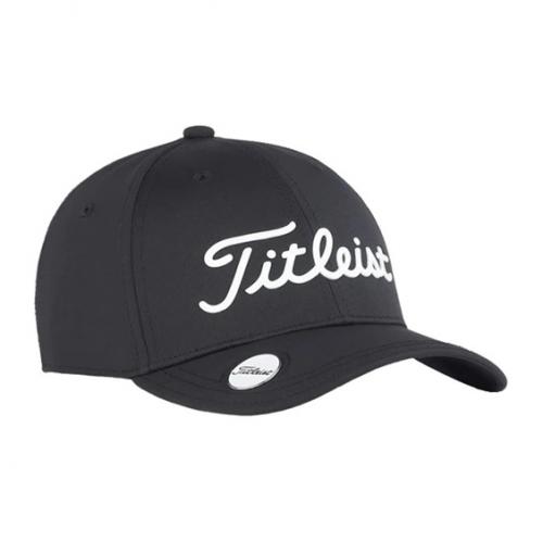 TITLEIST JUNIOR PLAYERS PERFORMANCE BALL MARKER CAP BLACK/WHITE