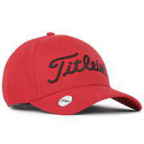 TITLEIST PLAYERS PERFORMANCE BALL MARKER CAP RED/BLACK