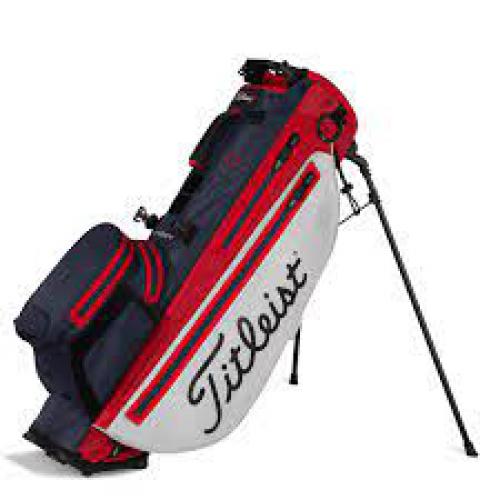 Titleist Players 4+ StaDry Stand Bag WHITE/NAVY/RED