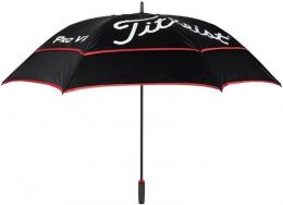 Titleist Tour Double Canopy Umbrella  Black/Black/Red