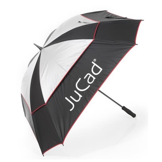 JuCad Windproof Umbrella with pin BLACK/SILVER/RED - zvìtšit obrázek