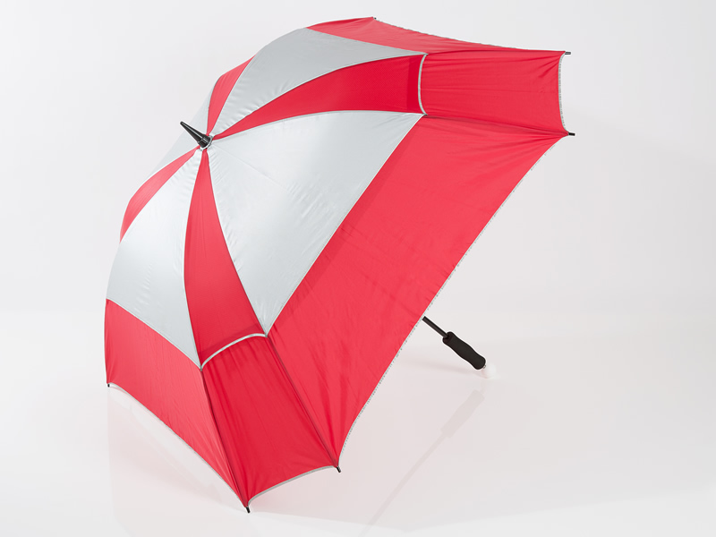 JuCad Windproof Umbrella with pin RED/SILVER - zvìtšit obrázek