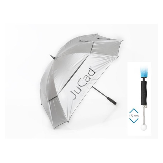 JuCad Windproof Telescopic Umbrella SILVER - zvìtšit obrázek