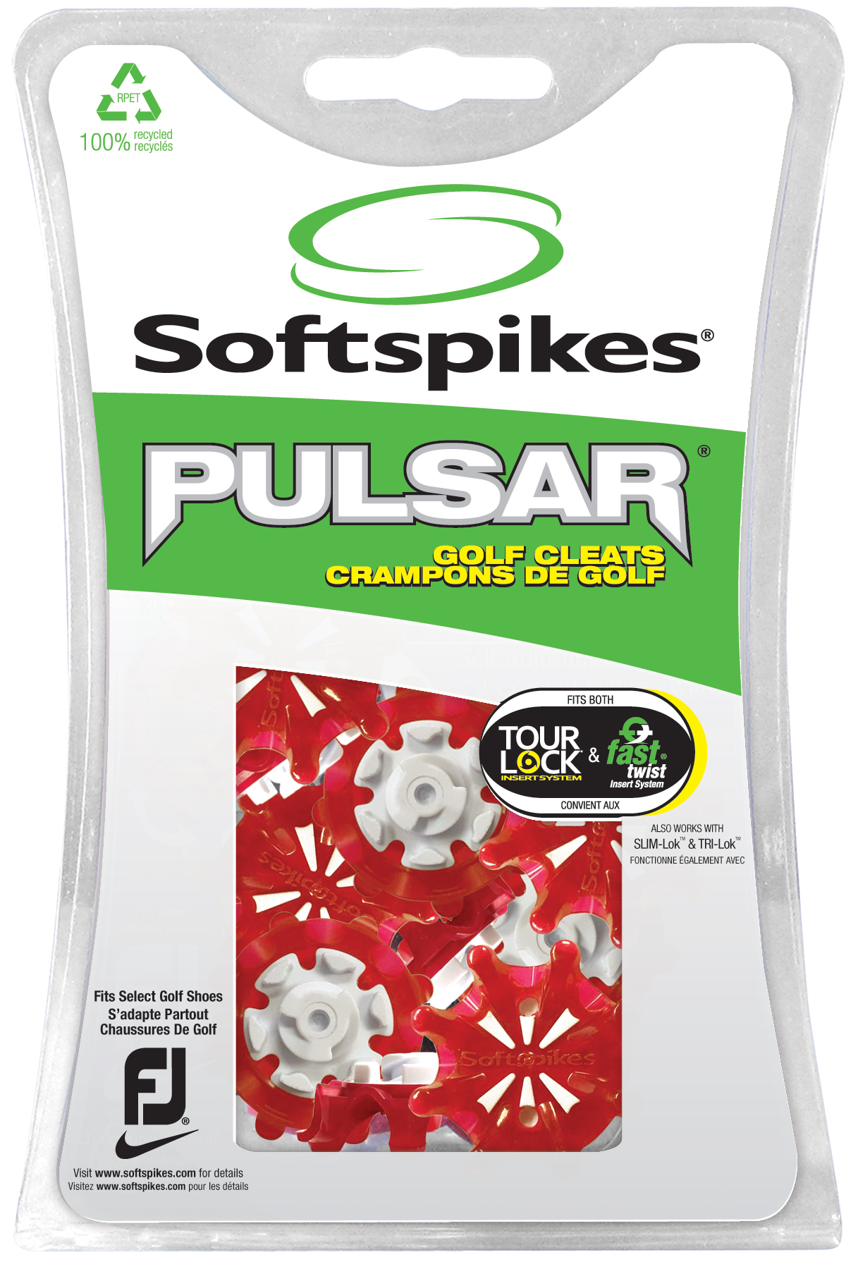 SoftSpikes Pulsar Fast Twist 3.0 RED/WHITE - zvìtšit obrázek