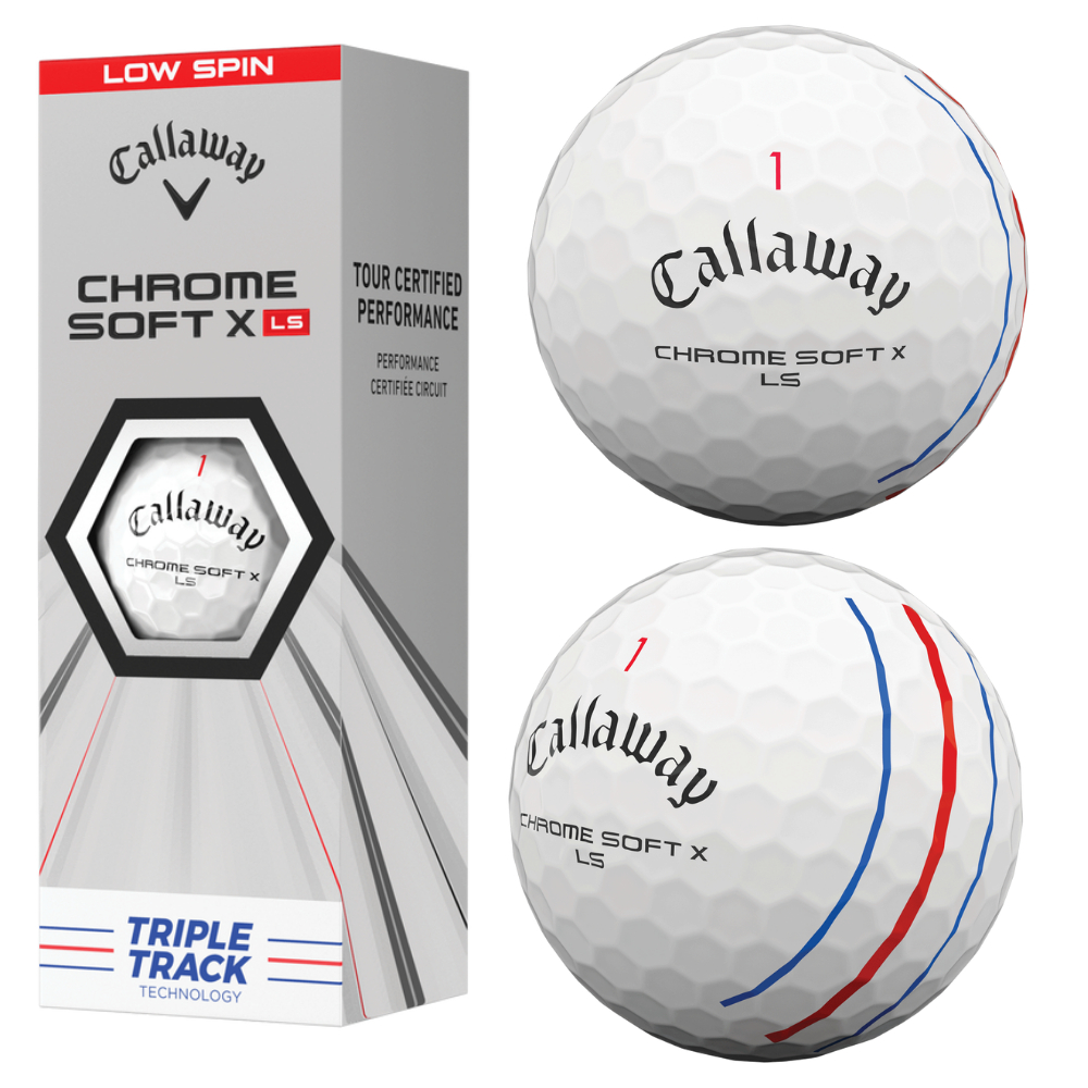 Callaway Chrome Soft X LS Triple Track Golf Balls WHITE - zvìtšit obrázek