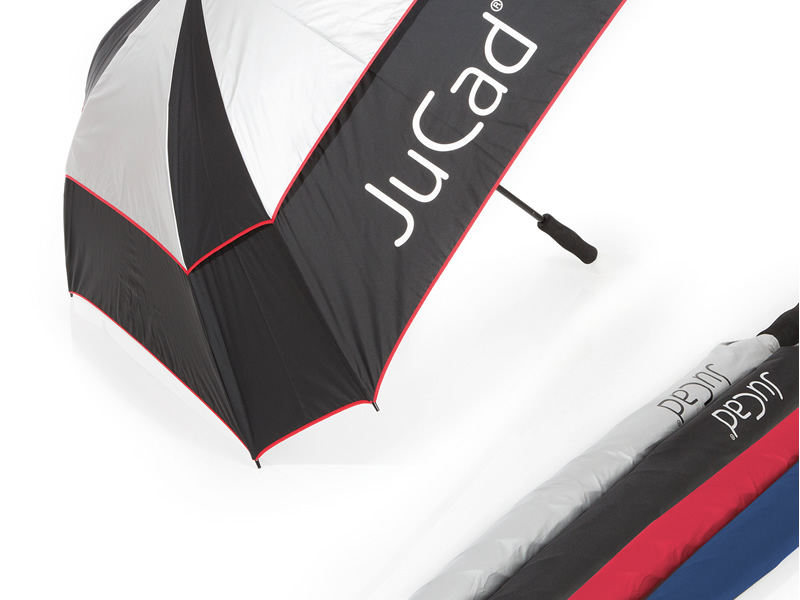JuCad Windproof Umbrella with pin BLUE/SILVER - zvìtšit obrázek