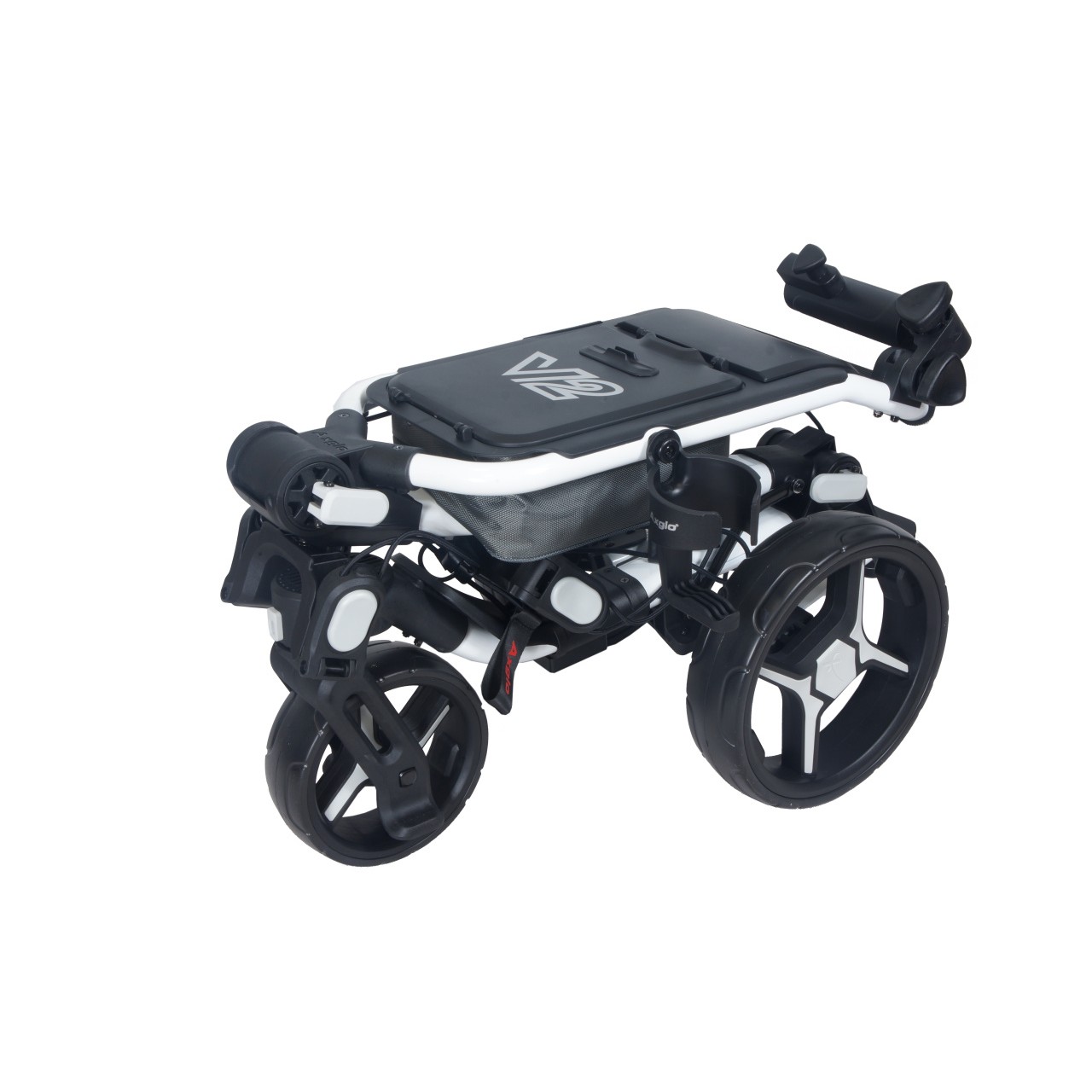 AXGLO Tri-360 V2 ruèní tøíkolový golfový vozík WHITE/GREY + ZDARMA obal na kola - zvìtšit obrázek