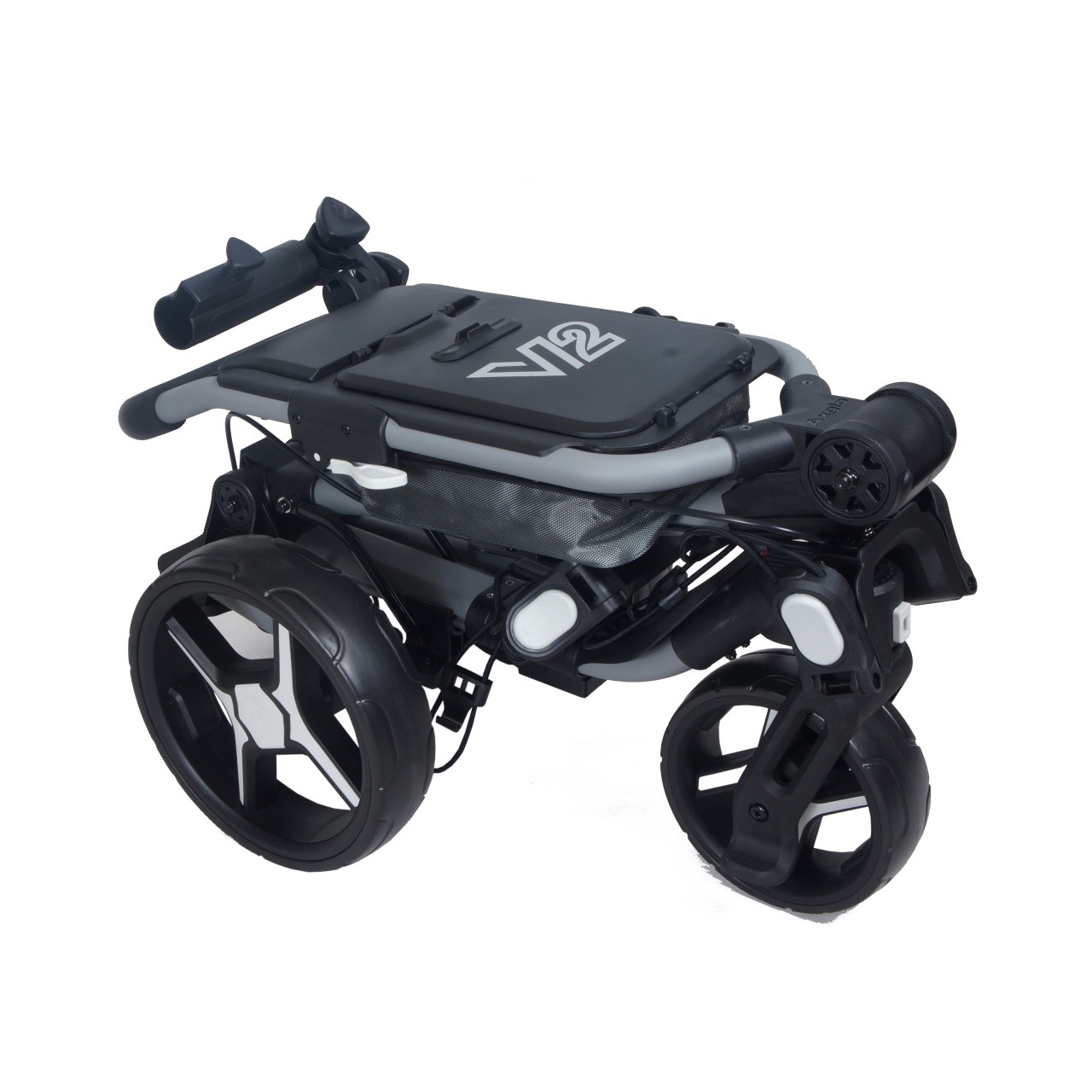 AXGLO Tri-360 V2 ruèní tøíkolový golfový vozík GREY/GREY + ZDARMA obal na kola - zvìtšit obrázek